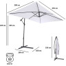 Зонт садовый GREEN GLADE 6402 серый